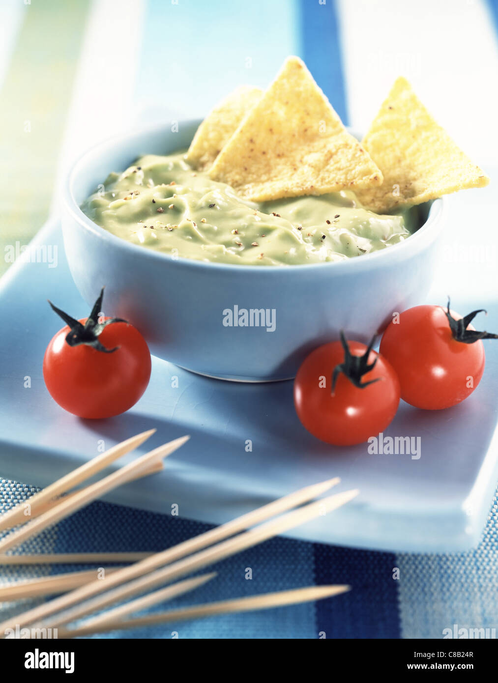 guacamole with cherry tomatoes