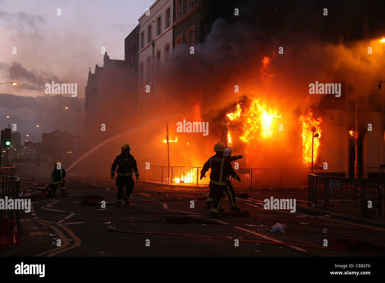 London Riots in Croydon South London UK Stock Photo