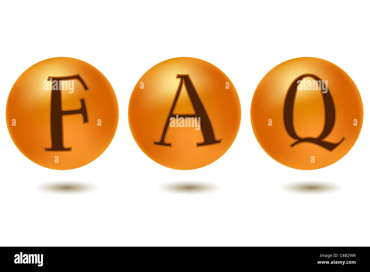 illustration of faq icon on white background Stock Photo - Alamy