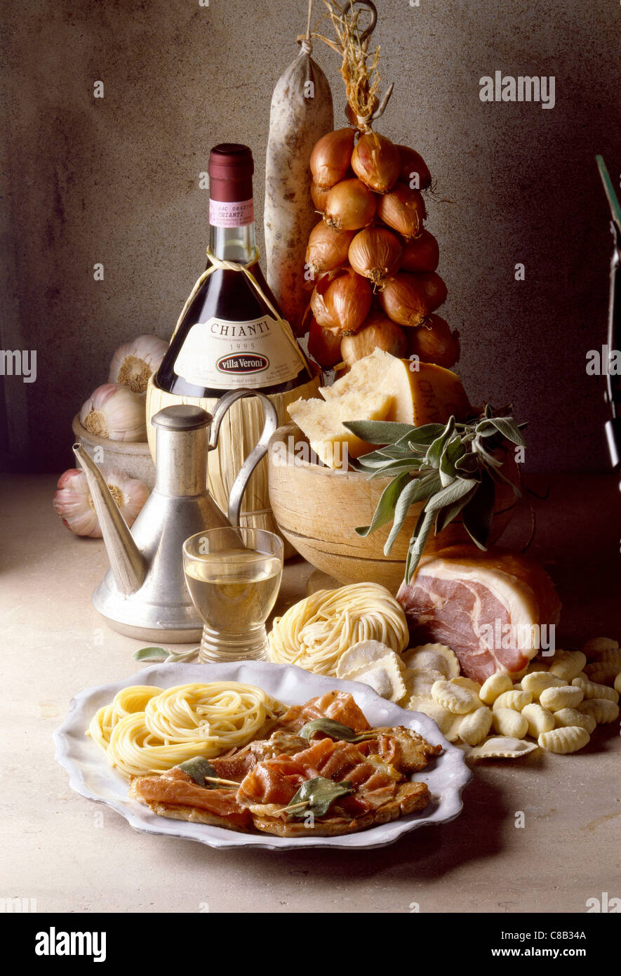 veal, ham, sage, Saltimbocca Italian cuisine Stock Photo Alamy