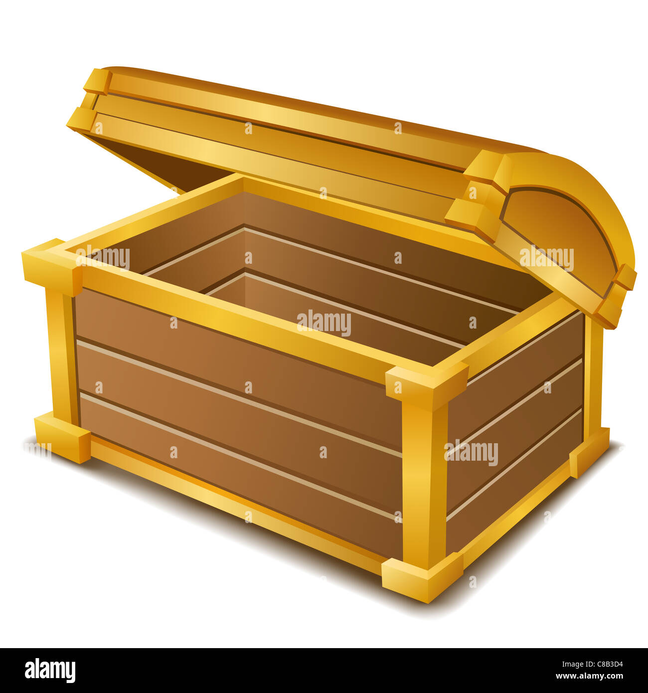 Premium Vector  Set of wooden chests with open and closed lid, full of  shining golden coins and empty. pirate treasure, 3d vintage coffers  collection isolated on dark background. realistic vector illustration