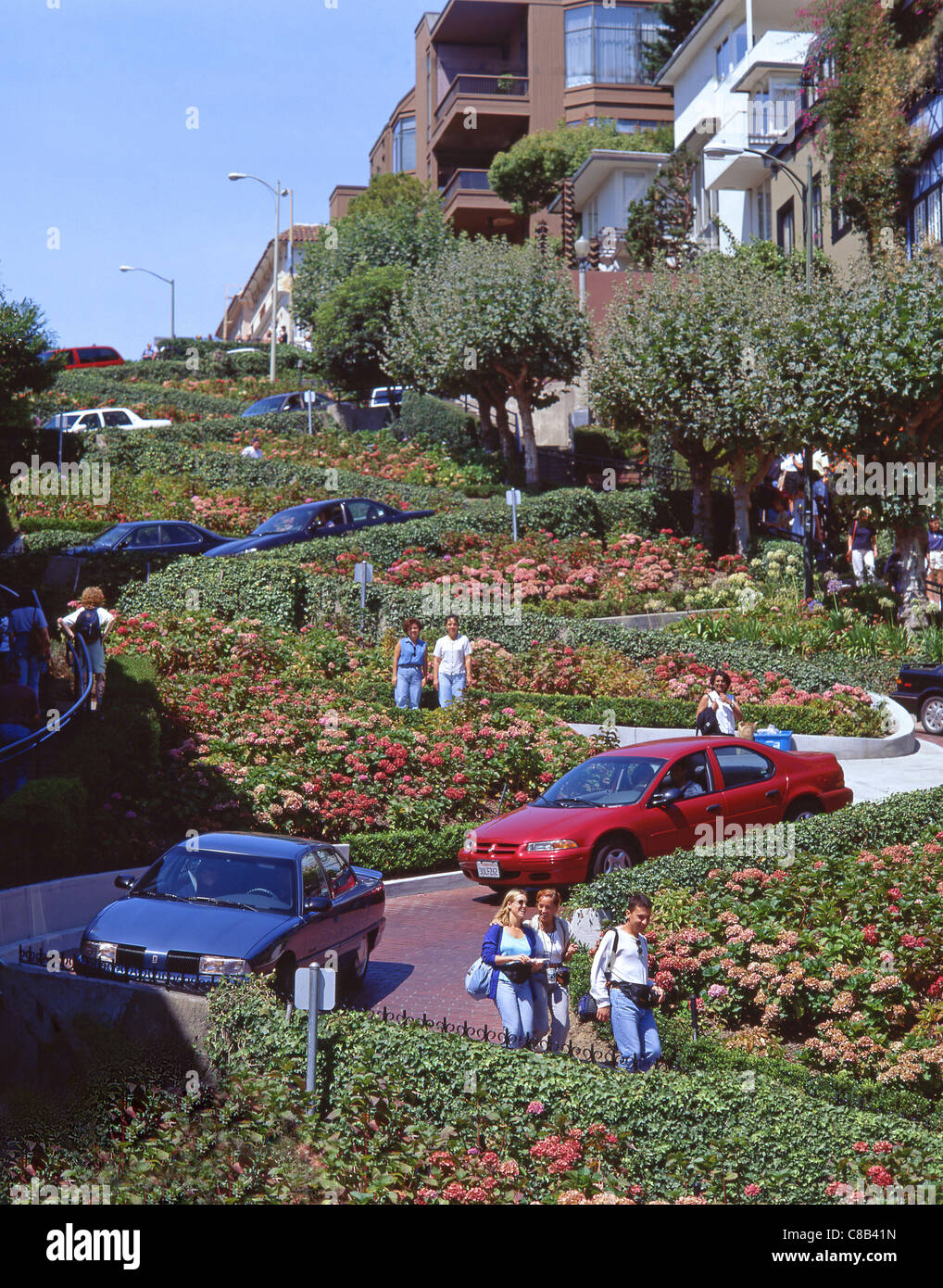 Lombard Street (crookedest street in the world), Russian Hill, San