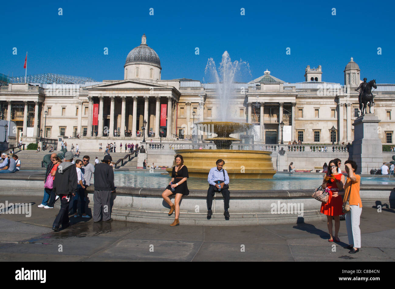 Trafalgar Square central London England UK Europe Stock Photo