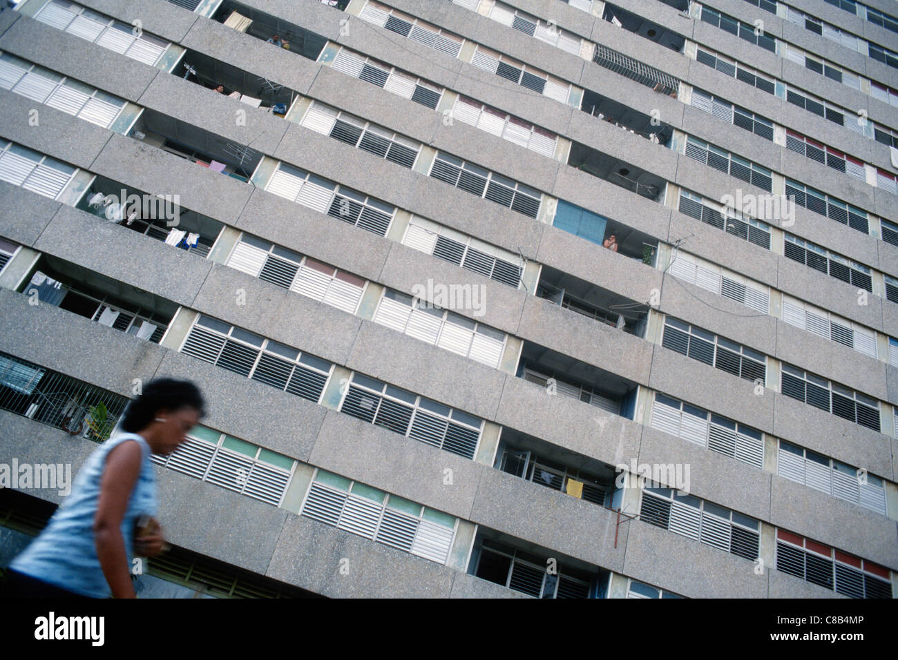 Public housing in the eastern suburbs of Alamar Havana Cuba Stock Photo