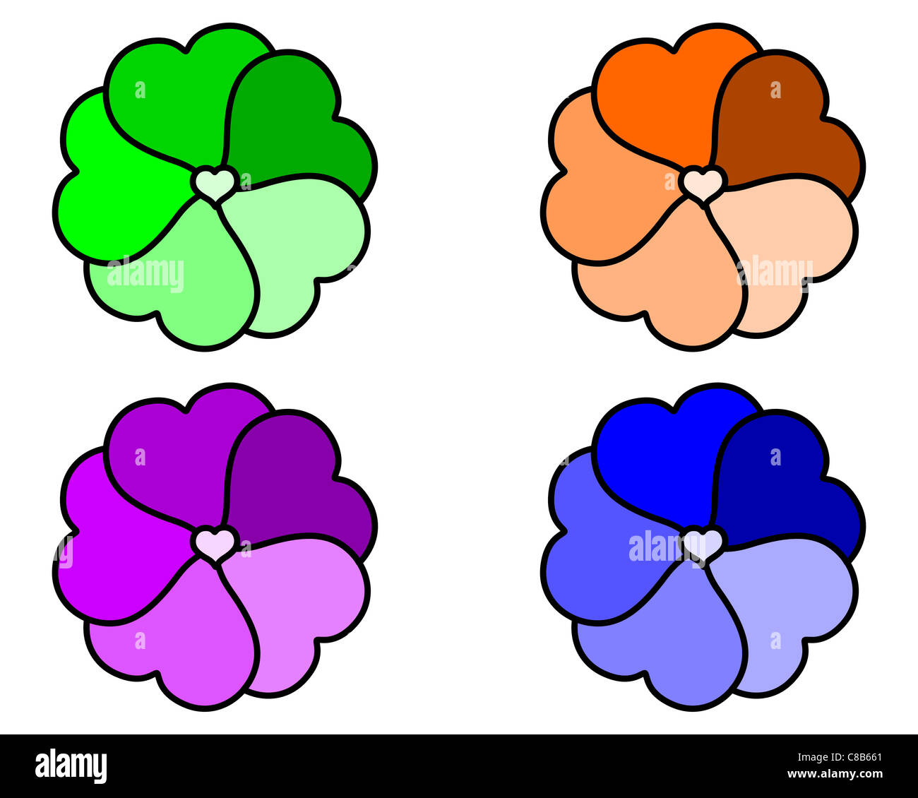 Heart design elements Stock Photo - Alamy