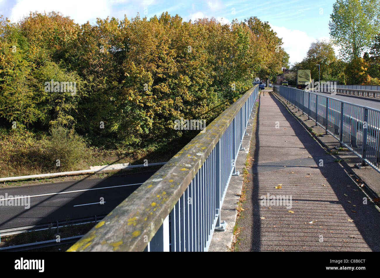 Bridge across the M45 motorway near Dunchurch, Warwickshire, England, UK Stock Photo