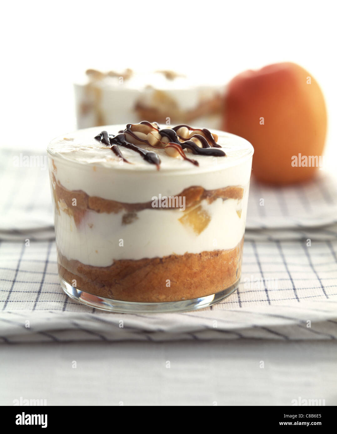 Mascarpone and apricot terrine Stock Photo - Alamy