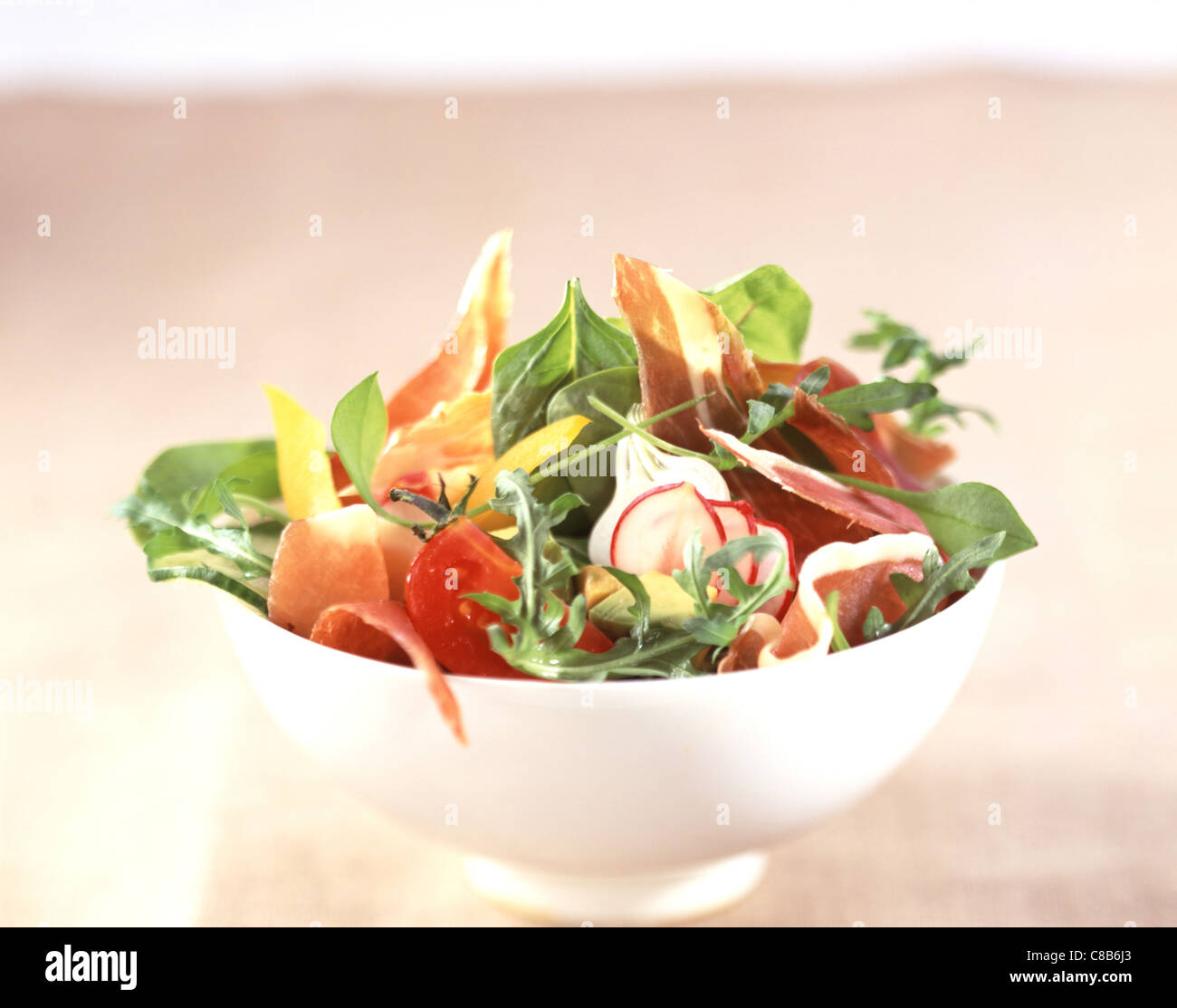 Parma ham salad Stock Photo Alamy