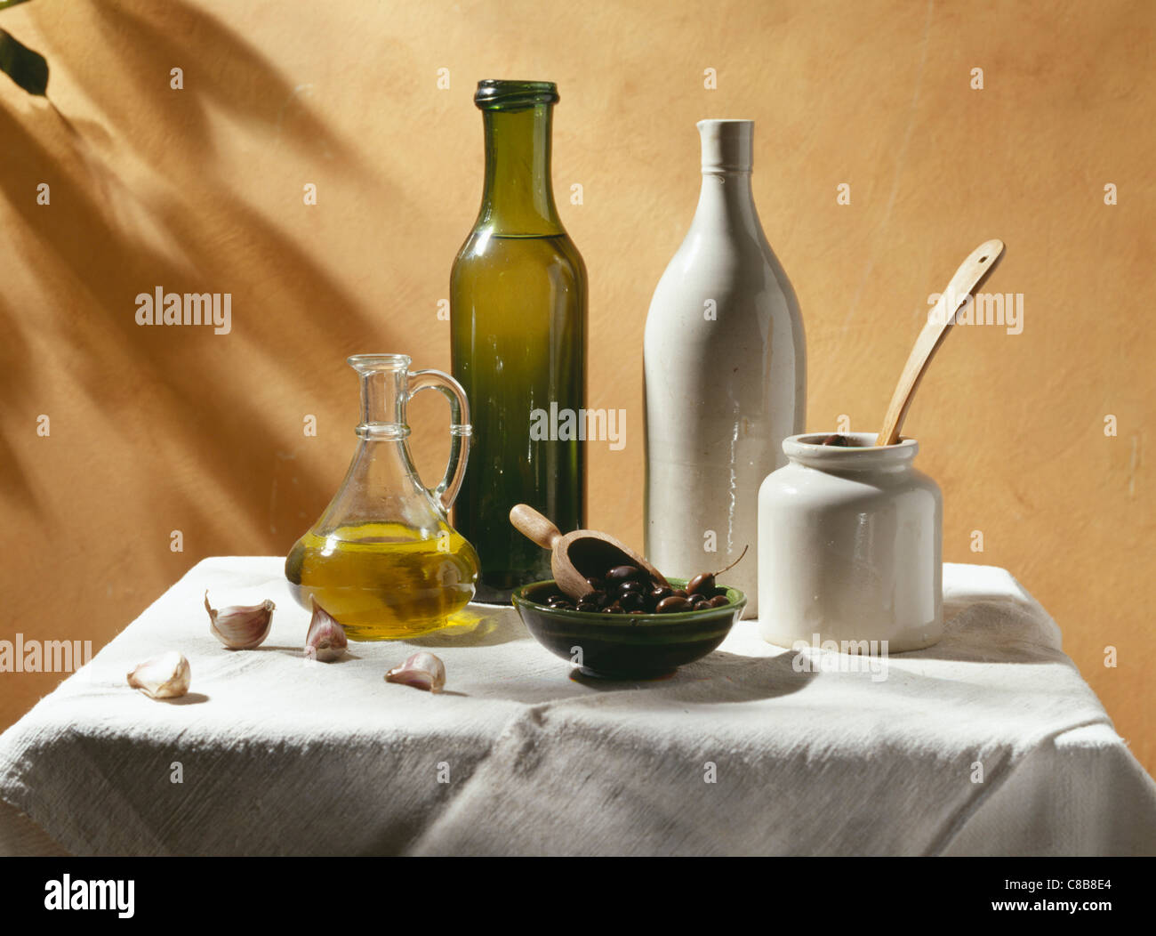 Composition of olive oil Stock Photo Alamy