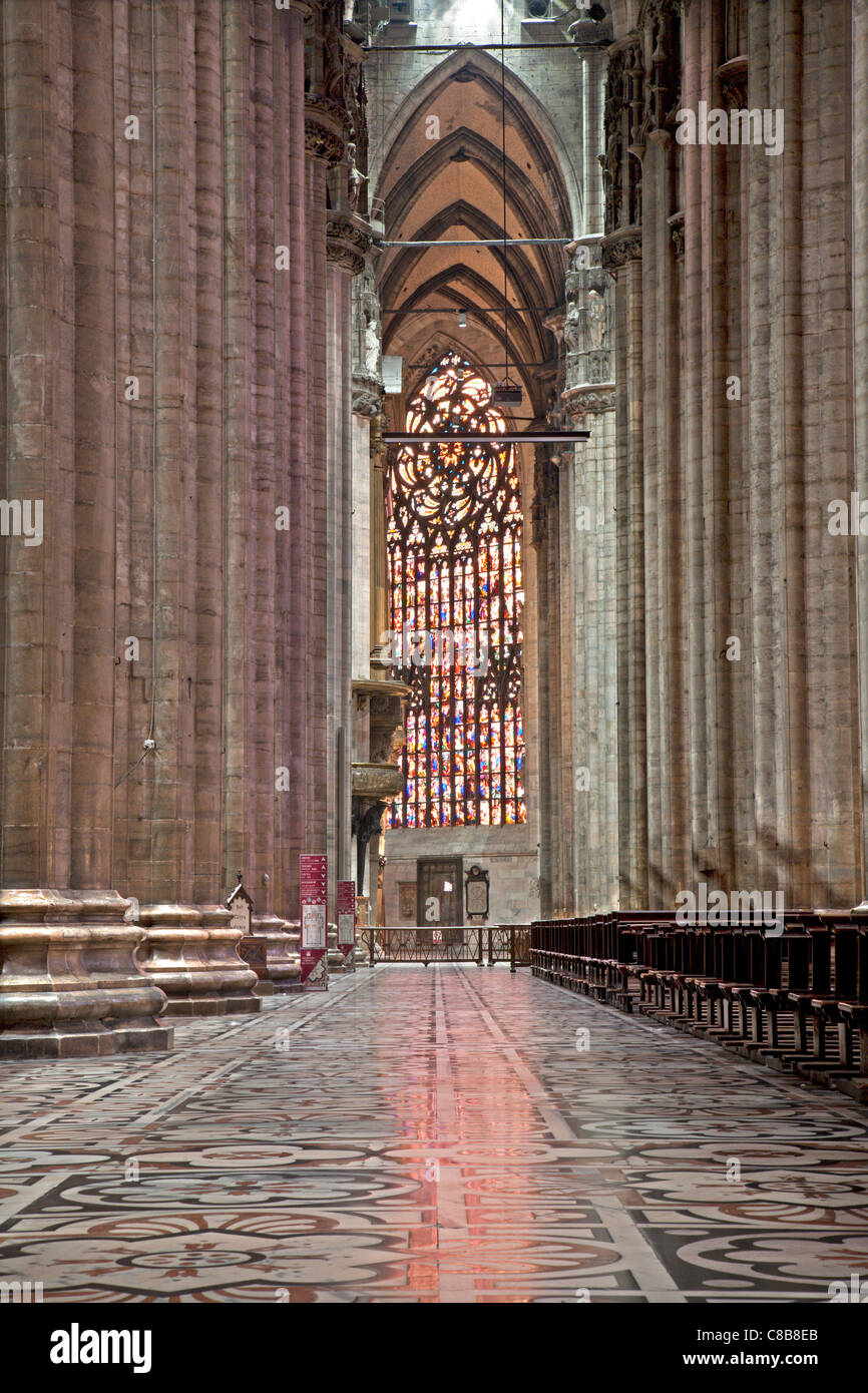Milan - side nave of Dom Stock Photo