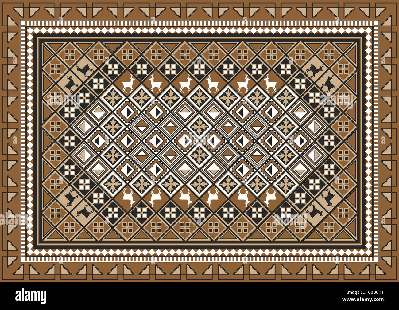 Ethnic Rug Design Stock Photo Alamy