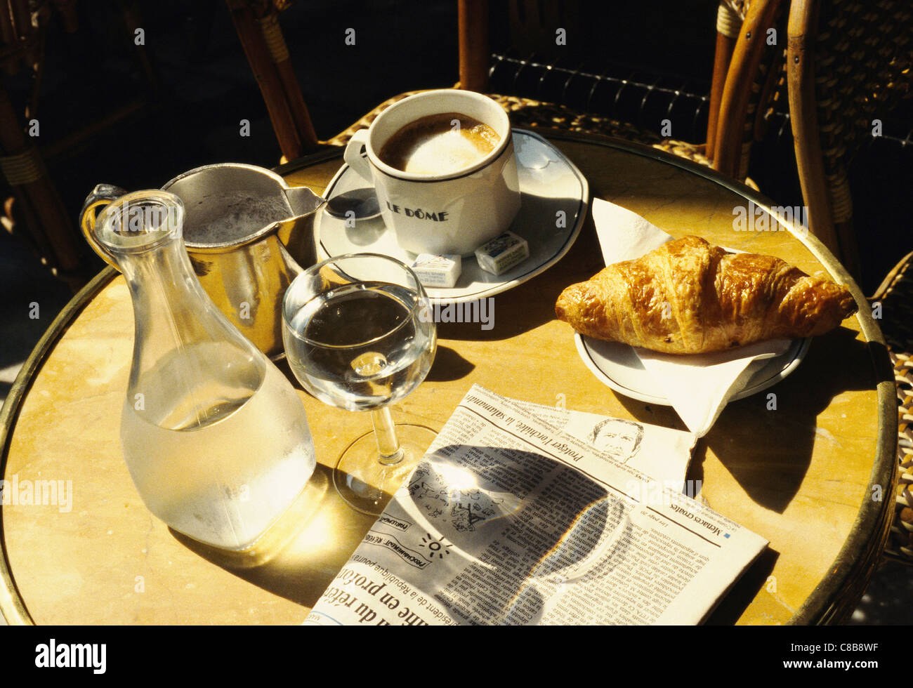 breakfast, Brasserie Le Dôme, Paris Stock Photo