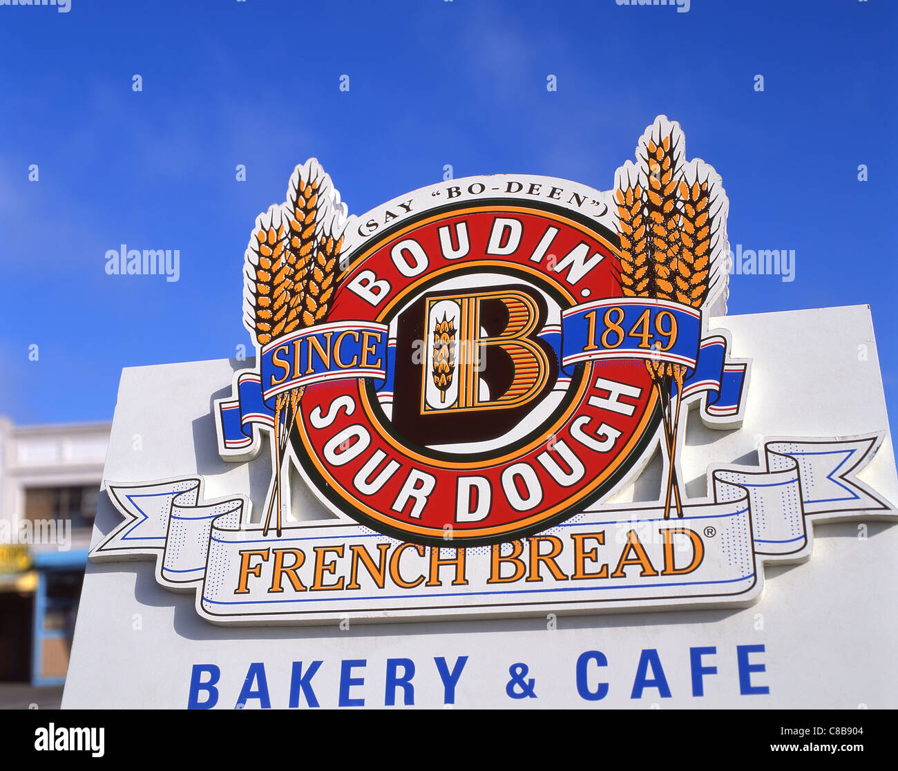 Boudin sour dough bread bakery sign, Fisherman's Wharf, San Francisco