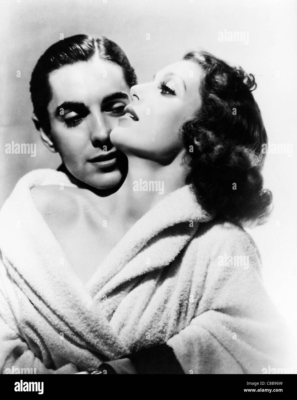 Tyrone Power and Loretta Young,love is news 1937 Stock Photo