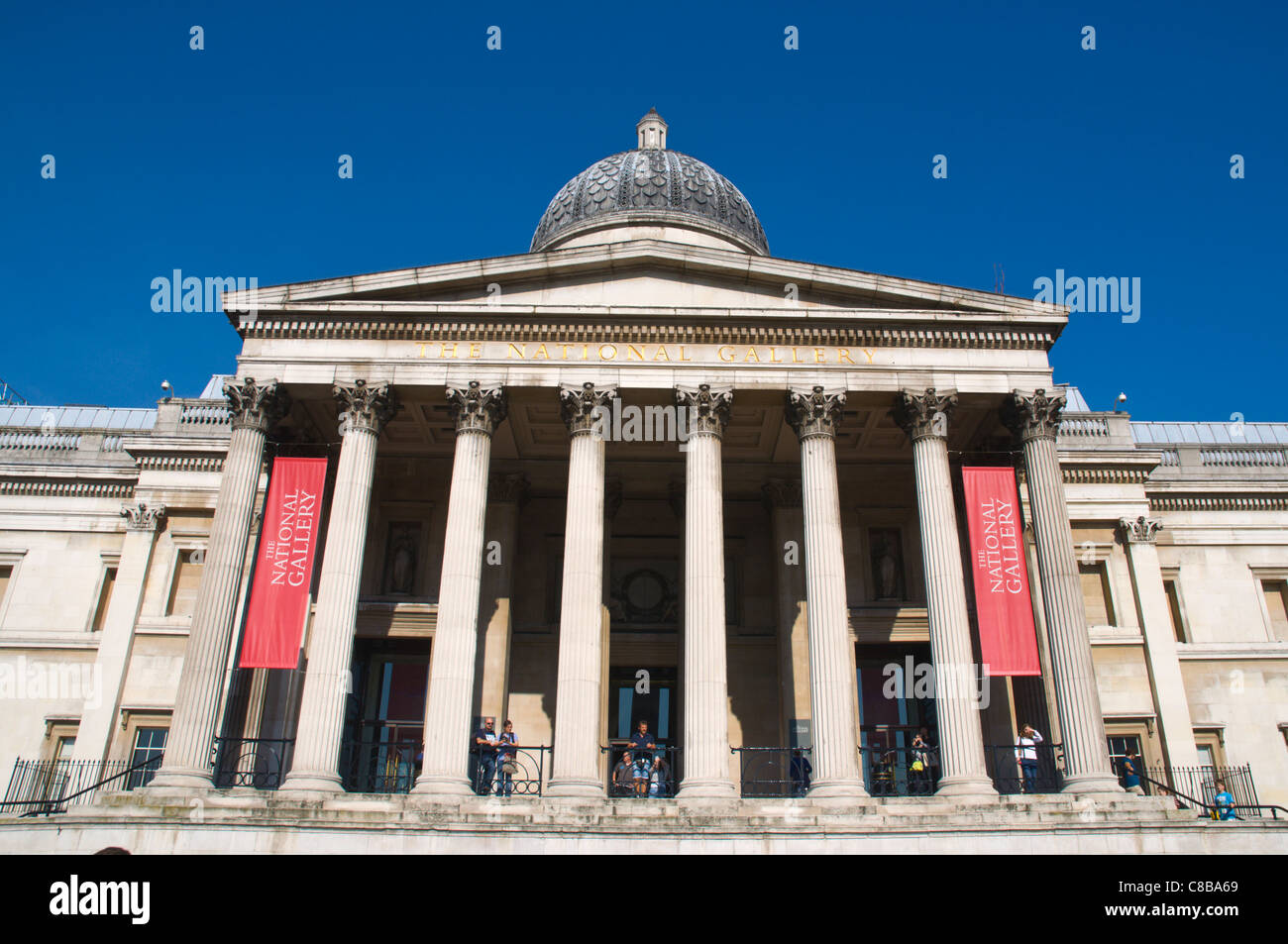 National Gallery art museum at Trafalgar Square central London England
