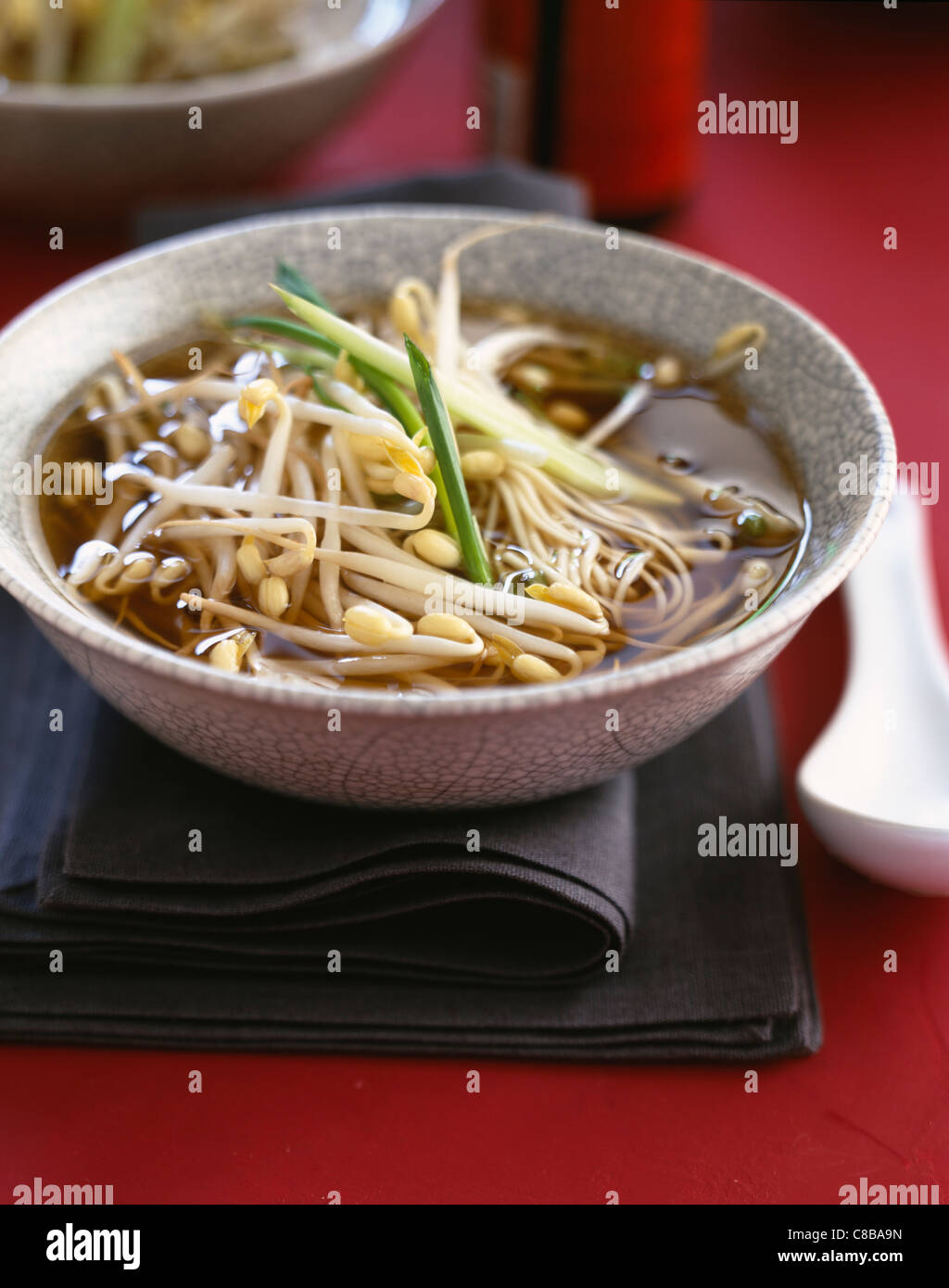 bean sprout nage soup Stock Photo
