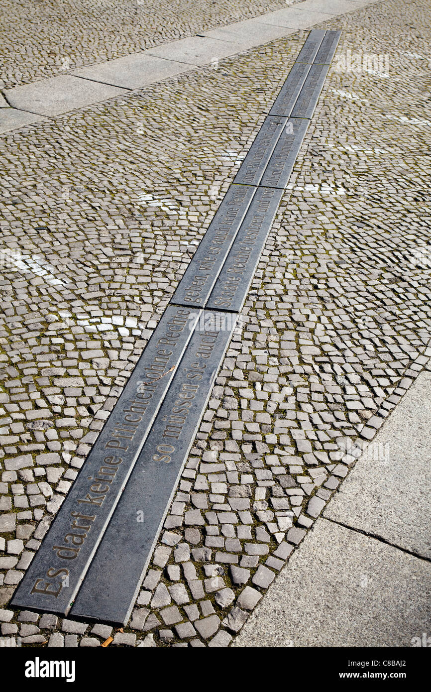 Quote from Rosa Luxemburg on Rosa Luxemburg Platz, Berlin, Germany Stock Photo