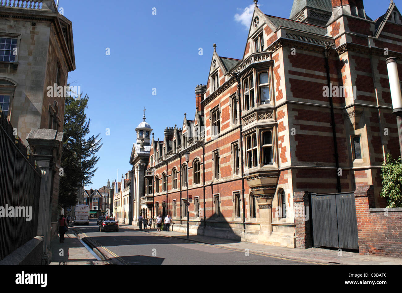 Trumpington Street Cambridge Pembroke College on right Stock Photo Alamy