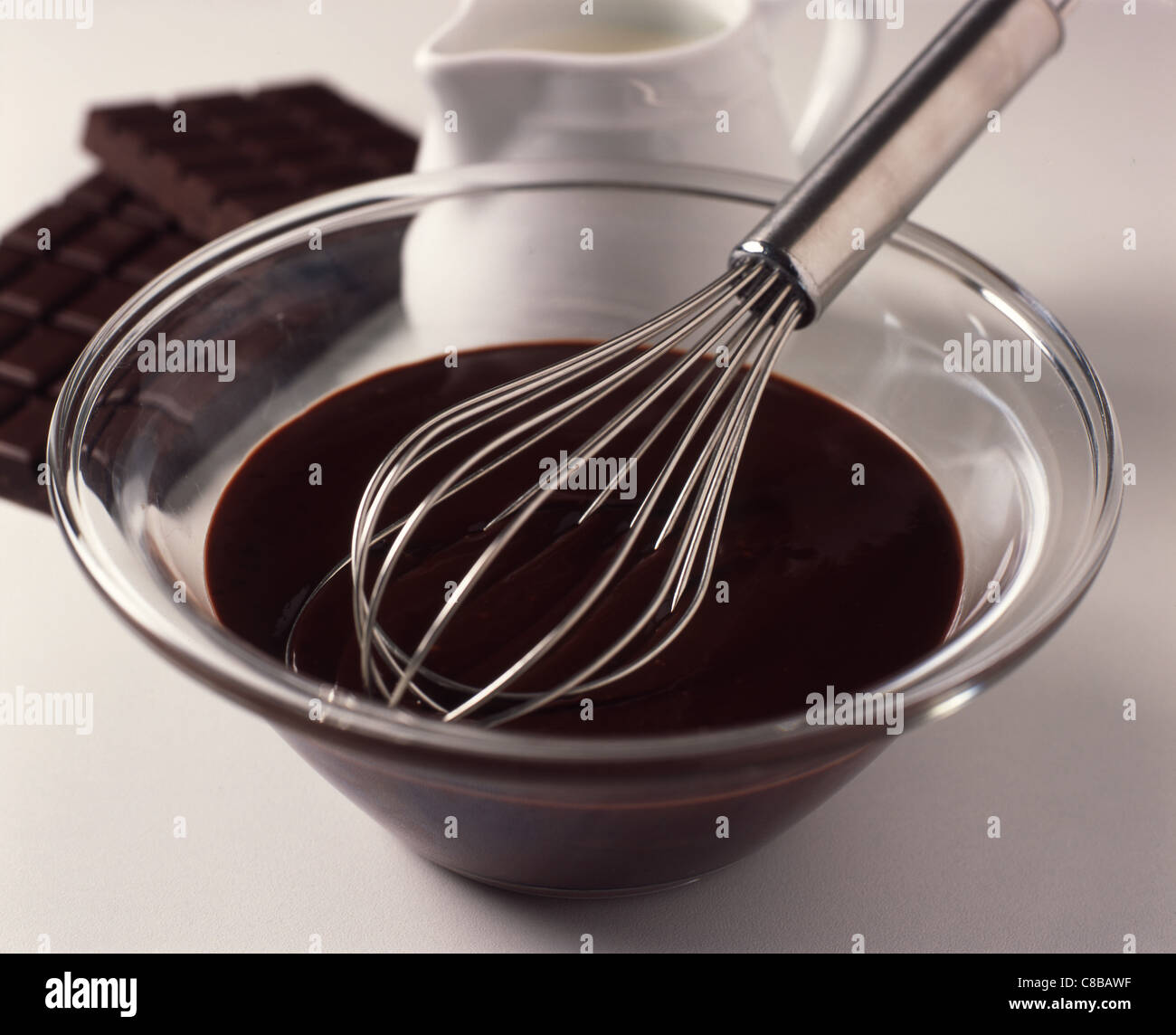 preparing chocolate Stock Photo