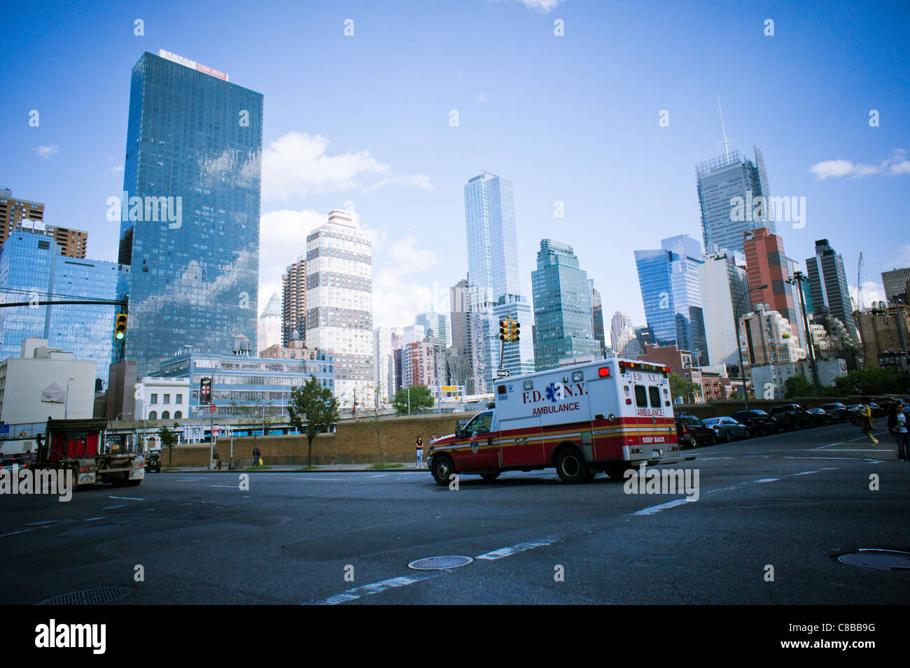 Hells Kitchen Neighborhood On The West Side Of Manhattan High ...