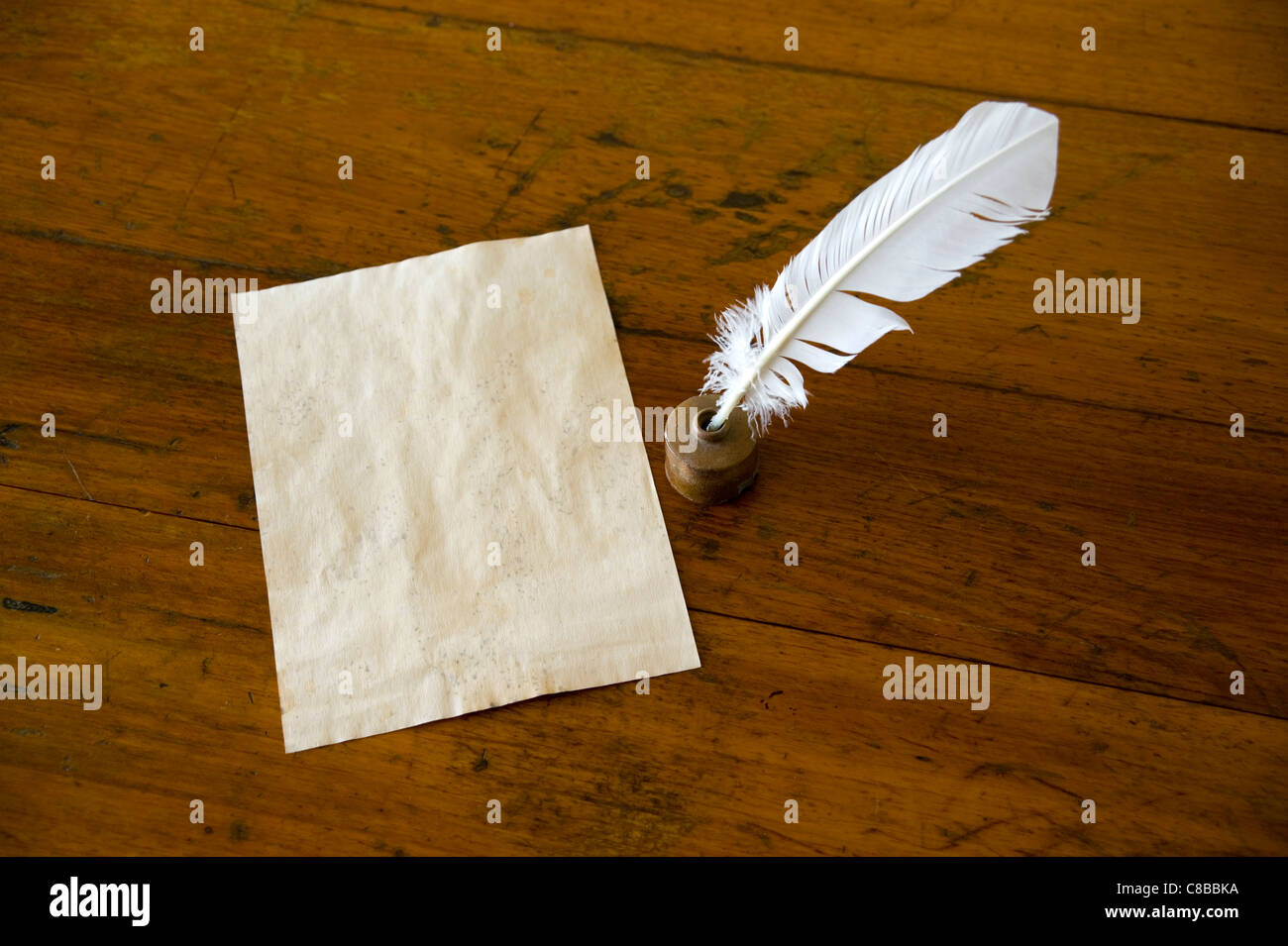 quill and paper Stock Photo