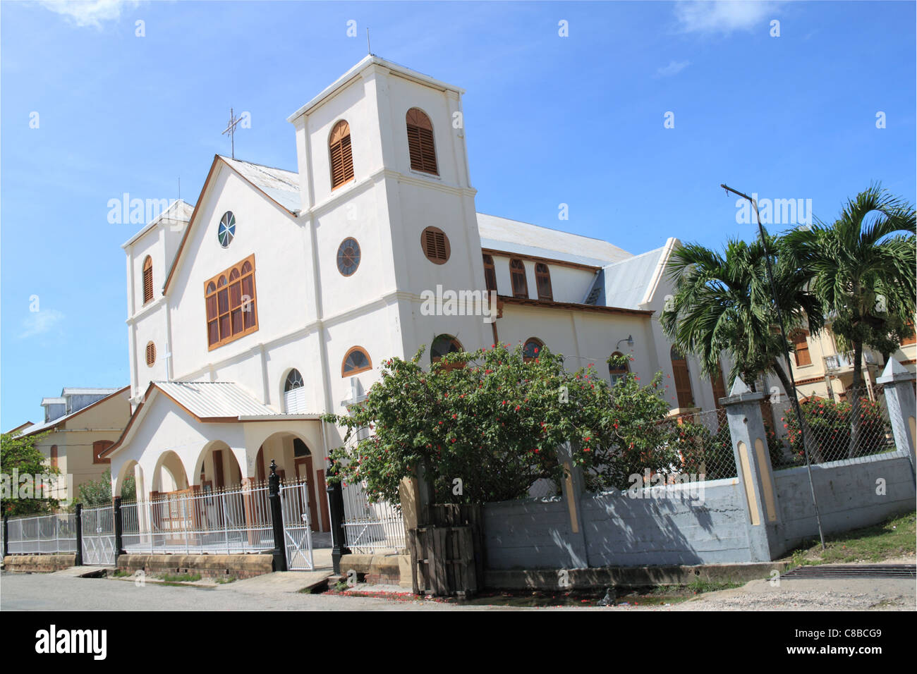 Holy Redeemer Cathedral, North Front Street, Belize City, Belize, Caribbean, Central America Stock Photo