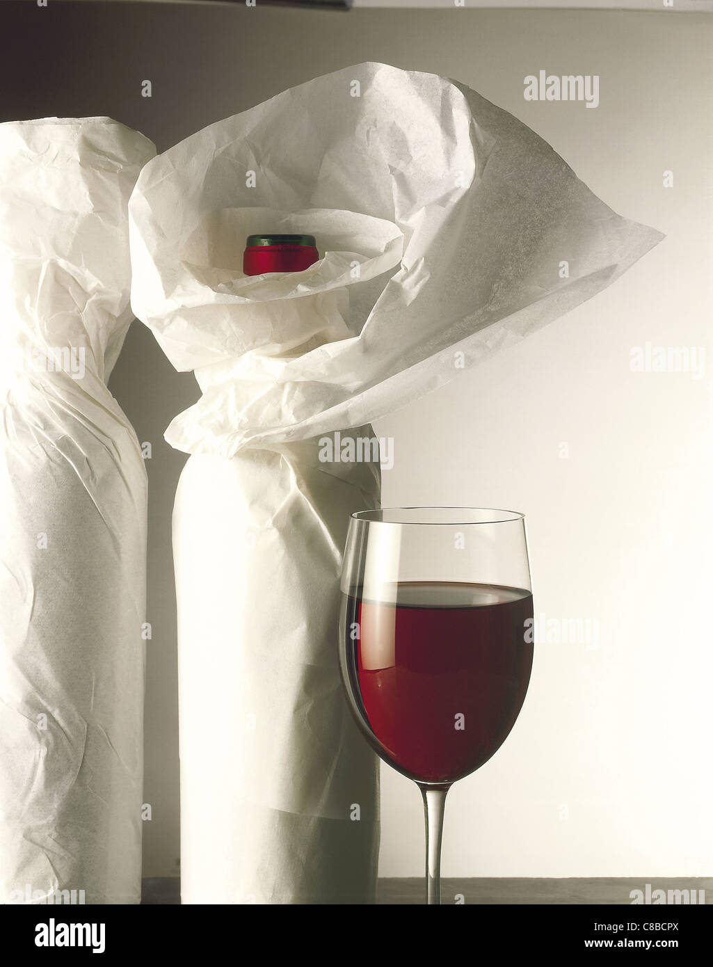 red wine blind test Stock Photo