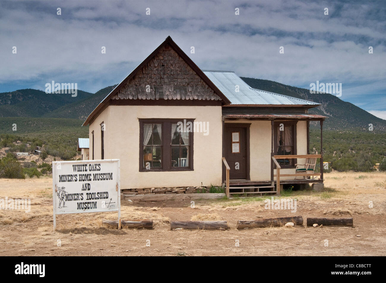 Miner's Home Museum at semighost town of White Oaks in Jicarilla