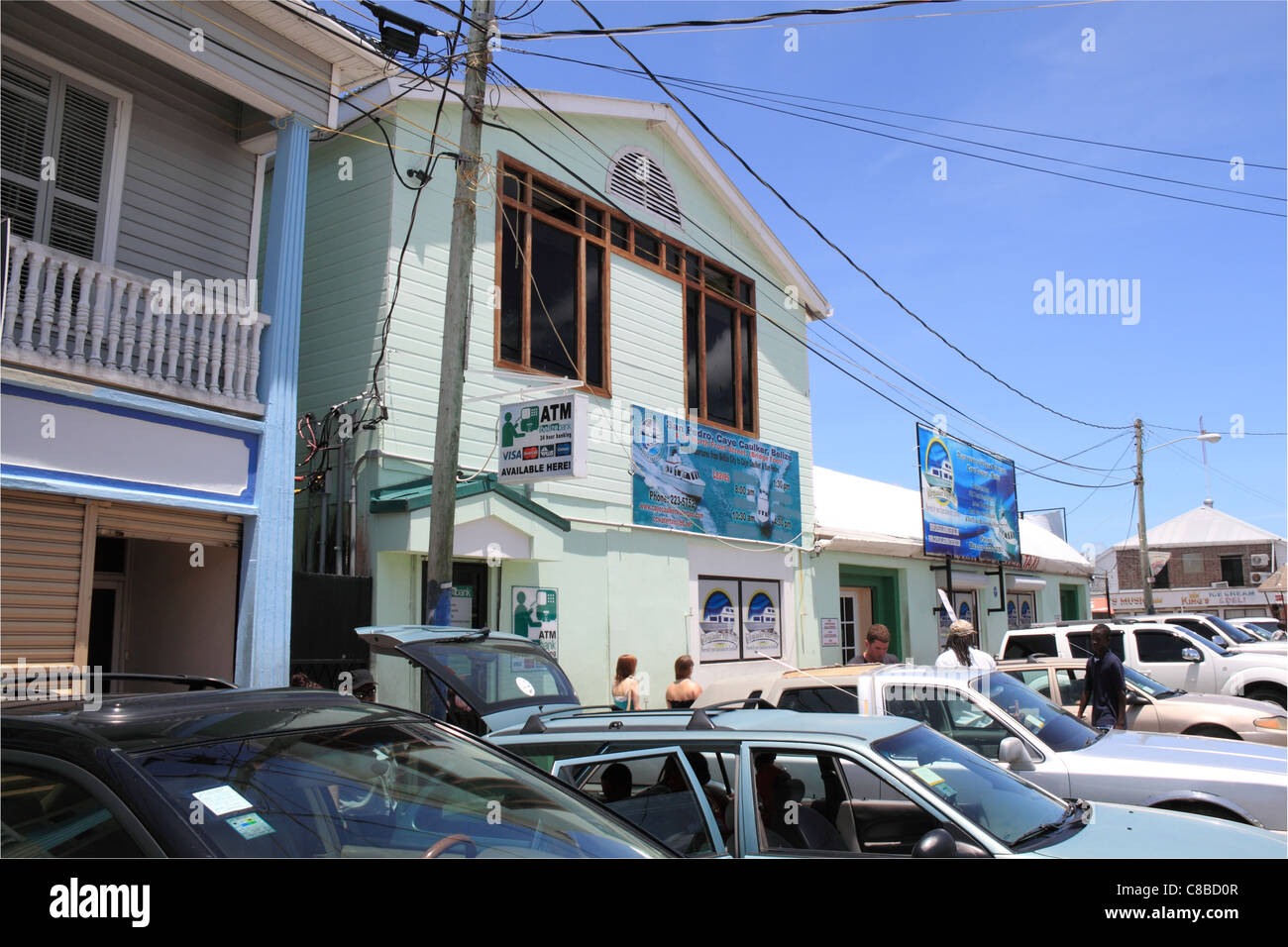 Marine Terminal, North Front Street, Fort George, Belize City, Belize, Caribbean, Central America Stock Photo