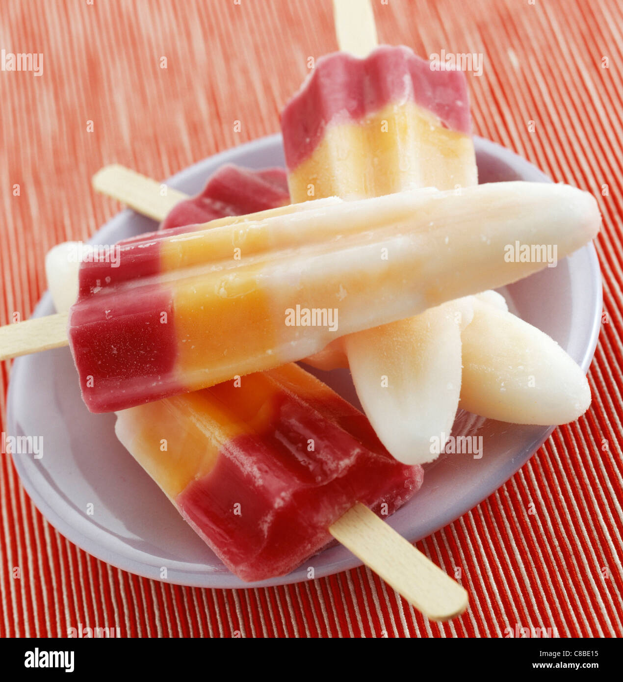 fruit ice lollies Stock Photo Alamy