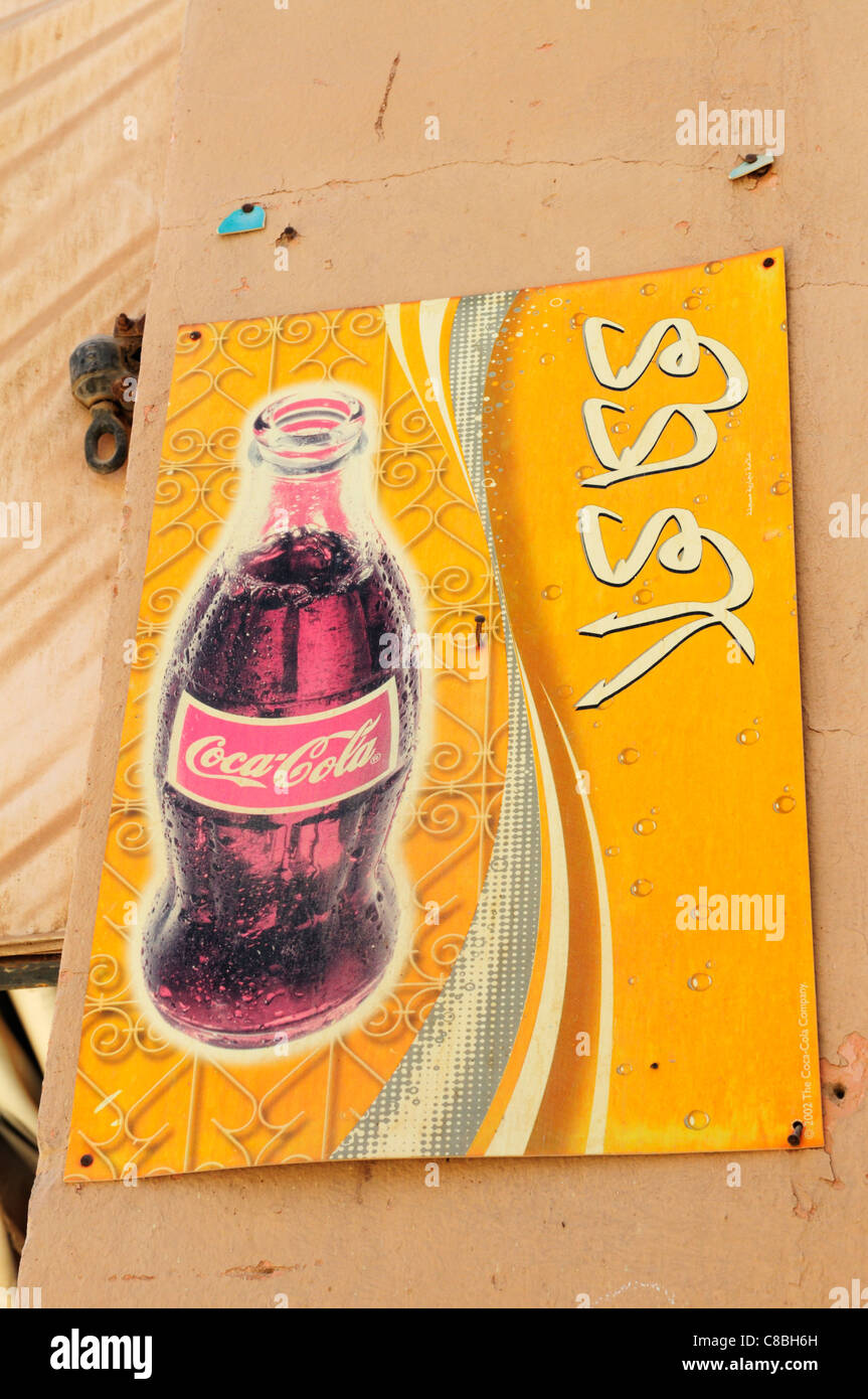 Coca Cola Advertisement, Tiznit, Morocco Stock Photo