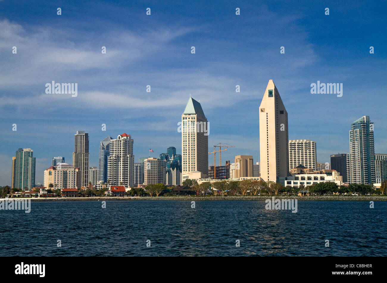 Cityscape and harbor at San Diego, California, USA. Stock Photo