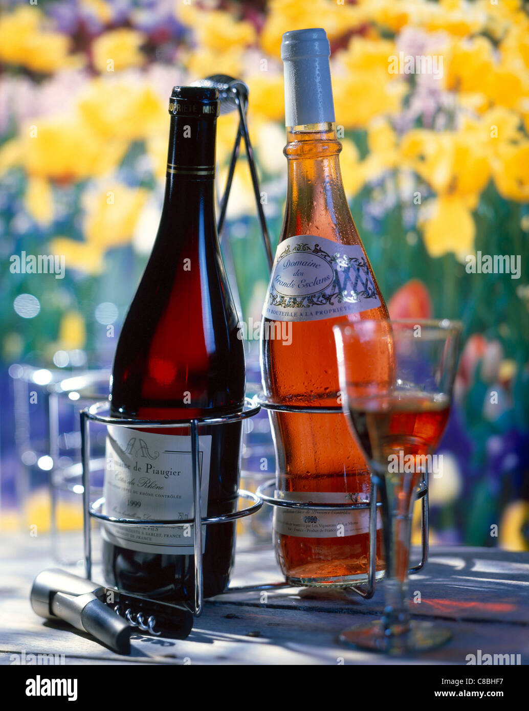 Selection of rosé and red wine Stock Photo Alamy