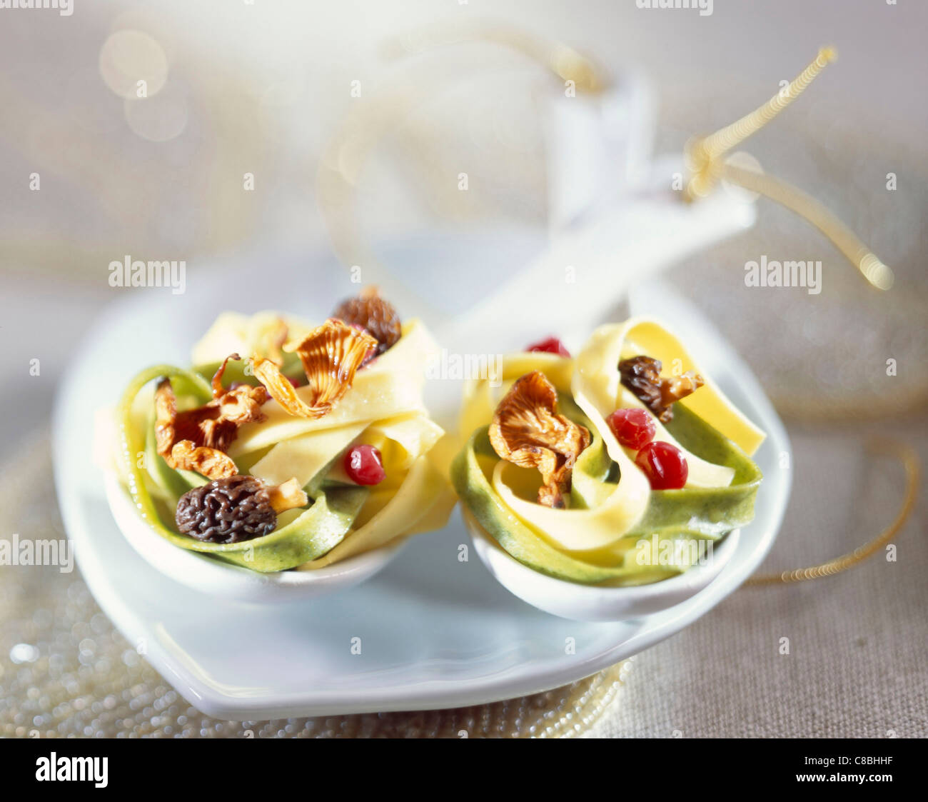 Pasta with mushrooms Stock Photo - Alamy