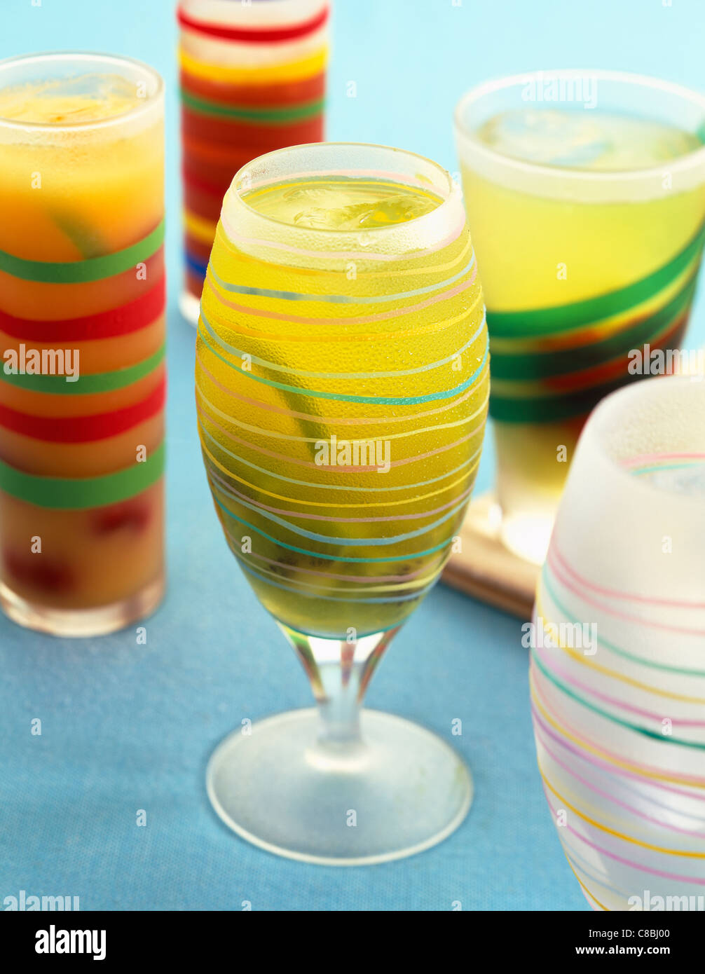 fruit cocktail drinks Stock Photo