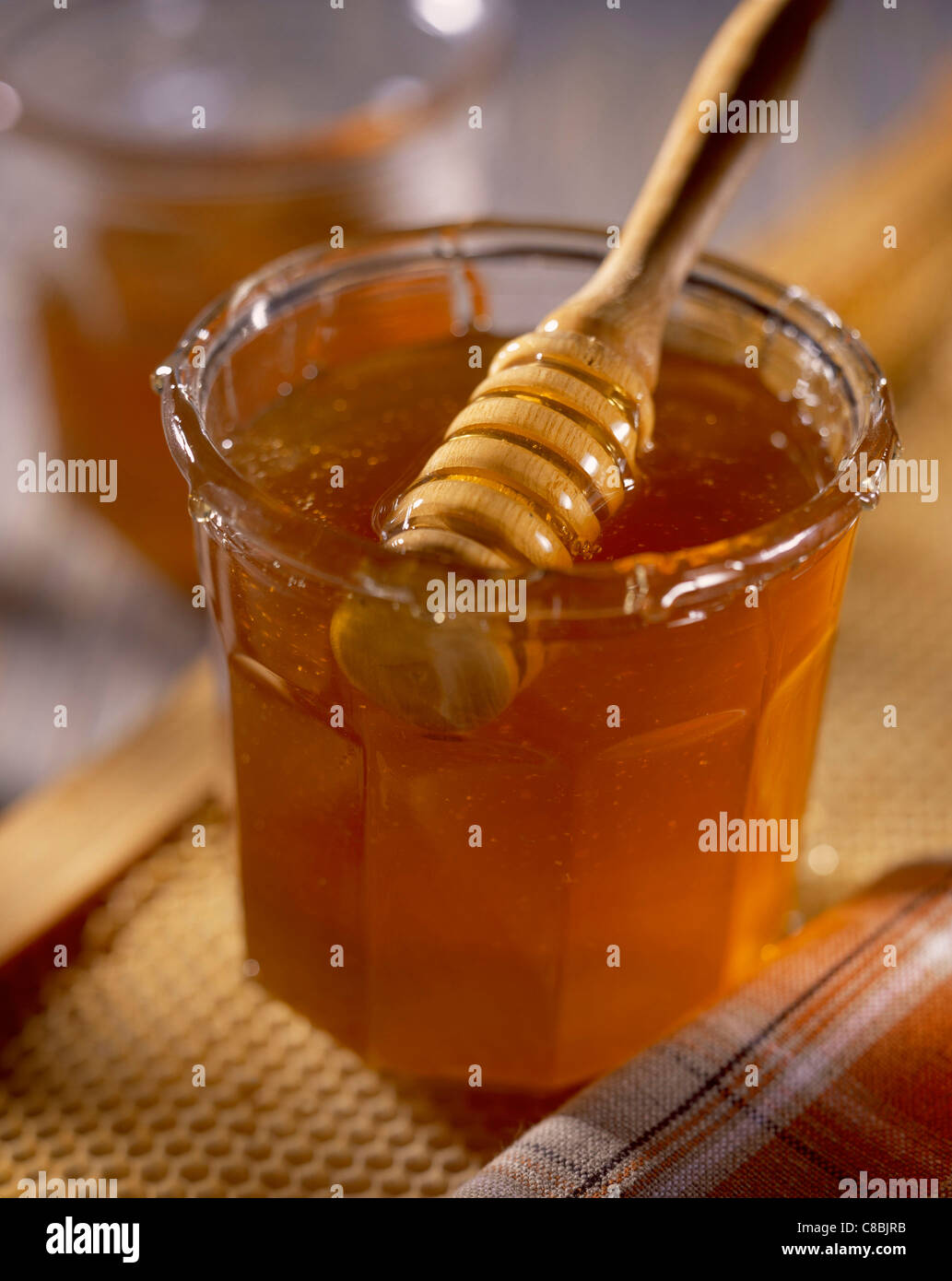 jar of honey Stock Photo