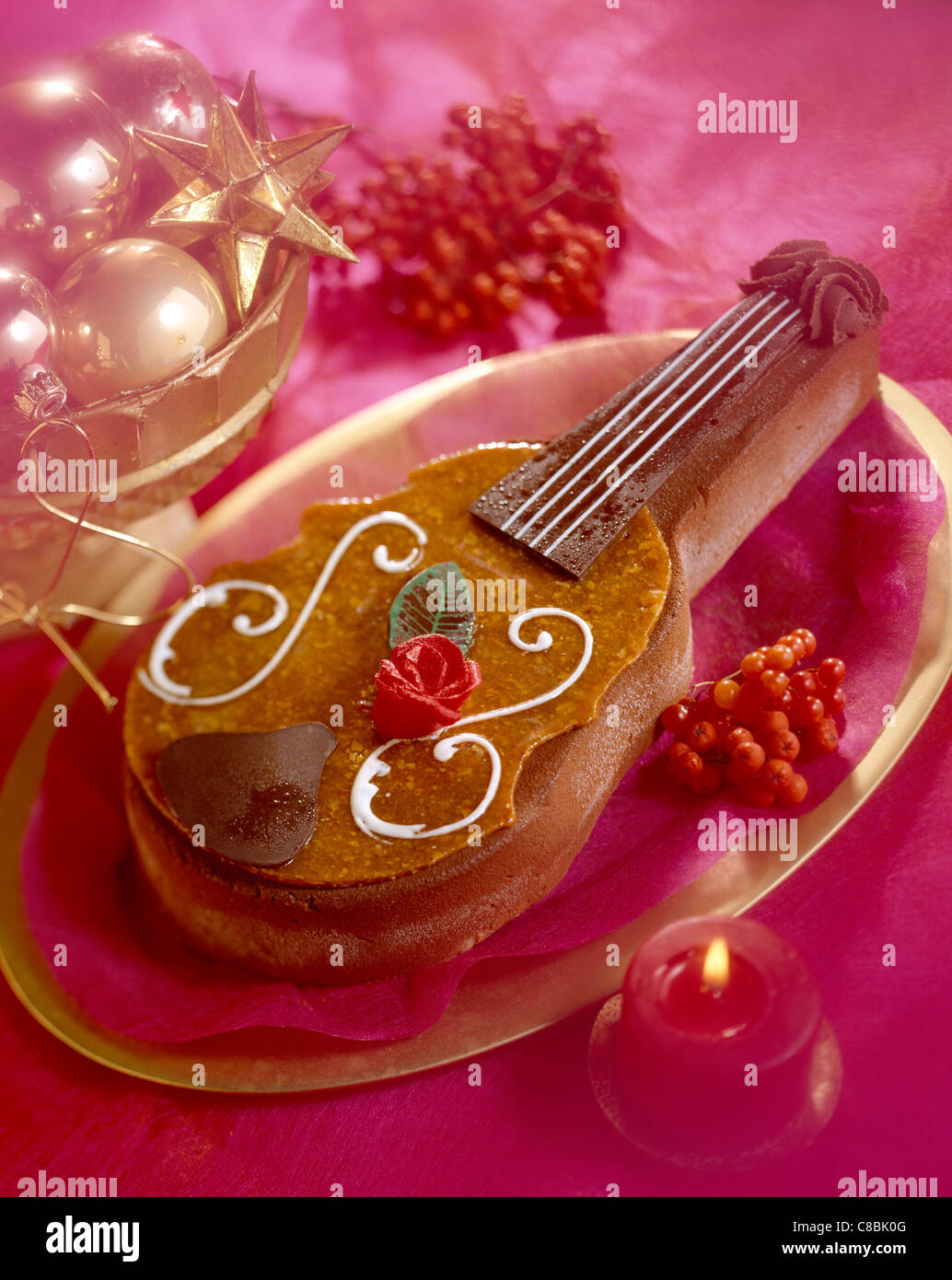 violinshaped ice cream Stock Photo Alamy