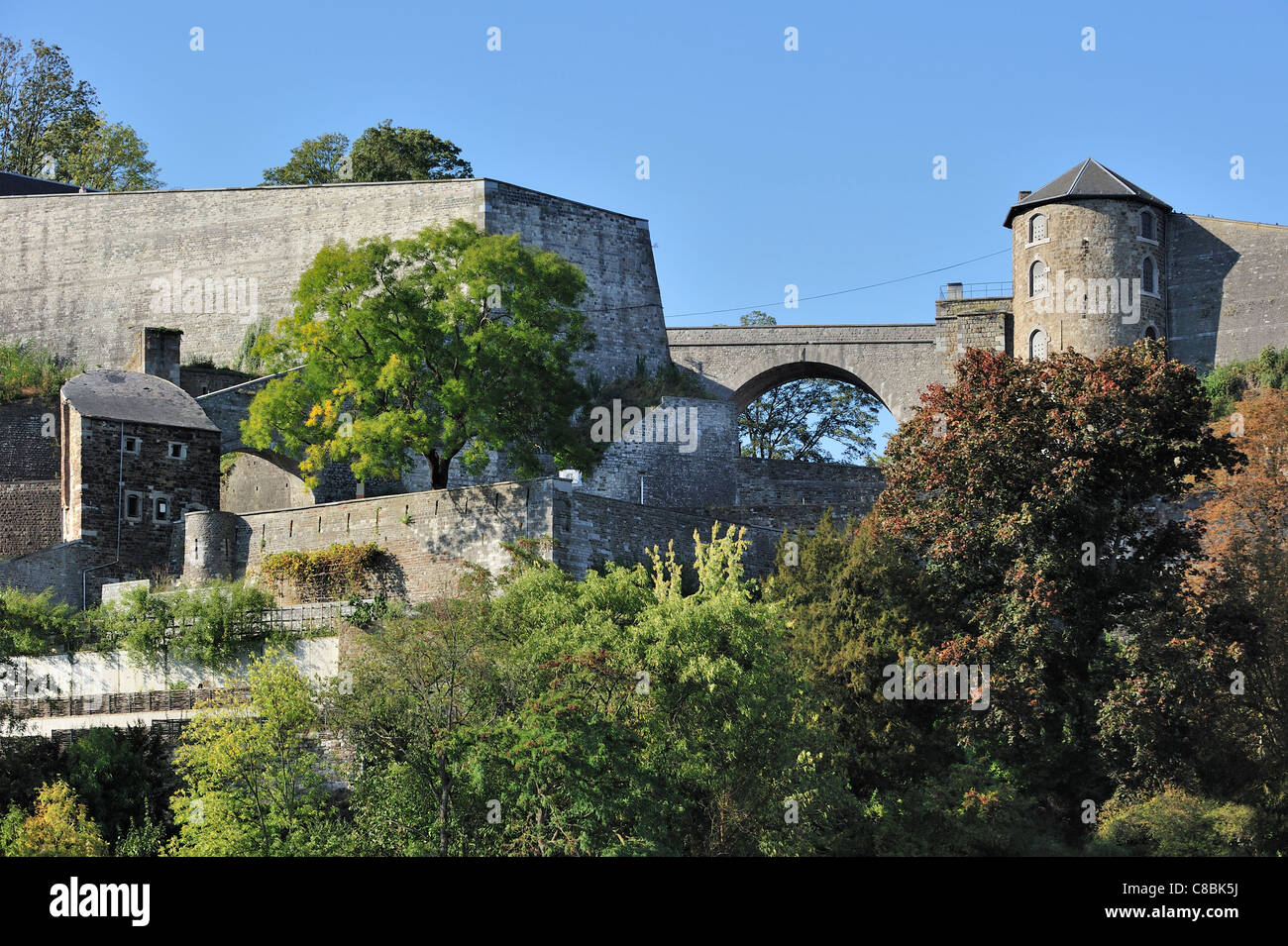 The Citadel / Castle of Namur along the river Meuse, Belgium Stock Photo