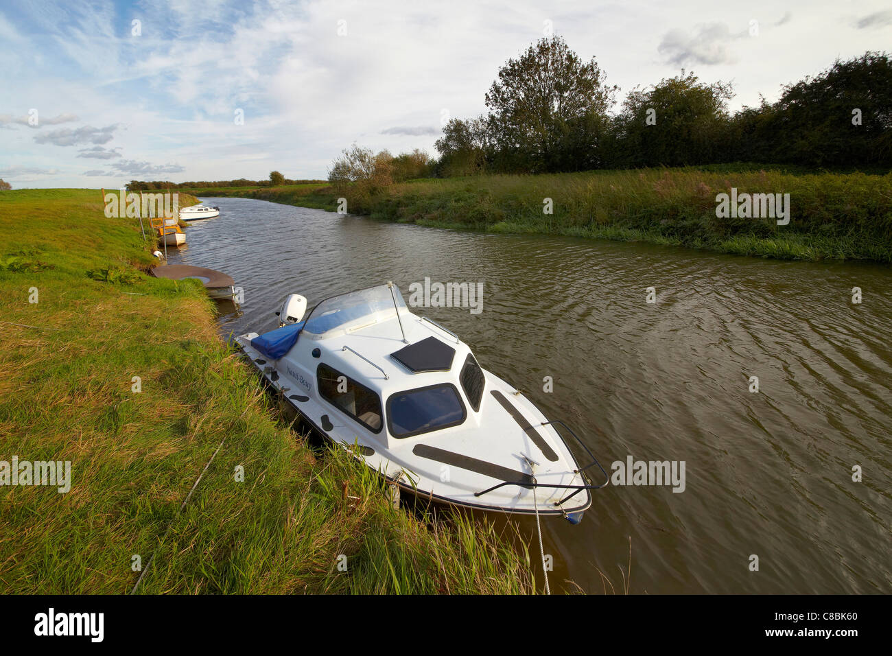 River Rother and pleasure boats, Kent Stock Photo
