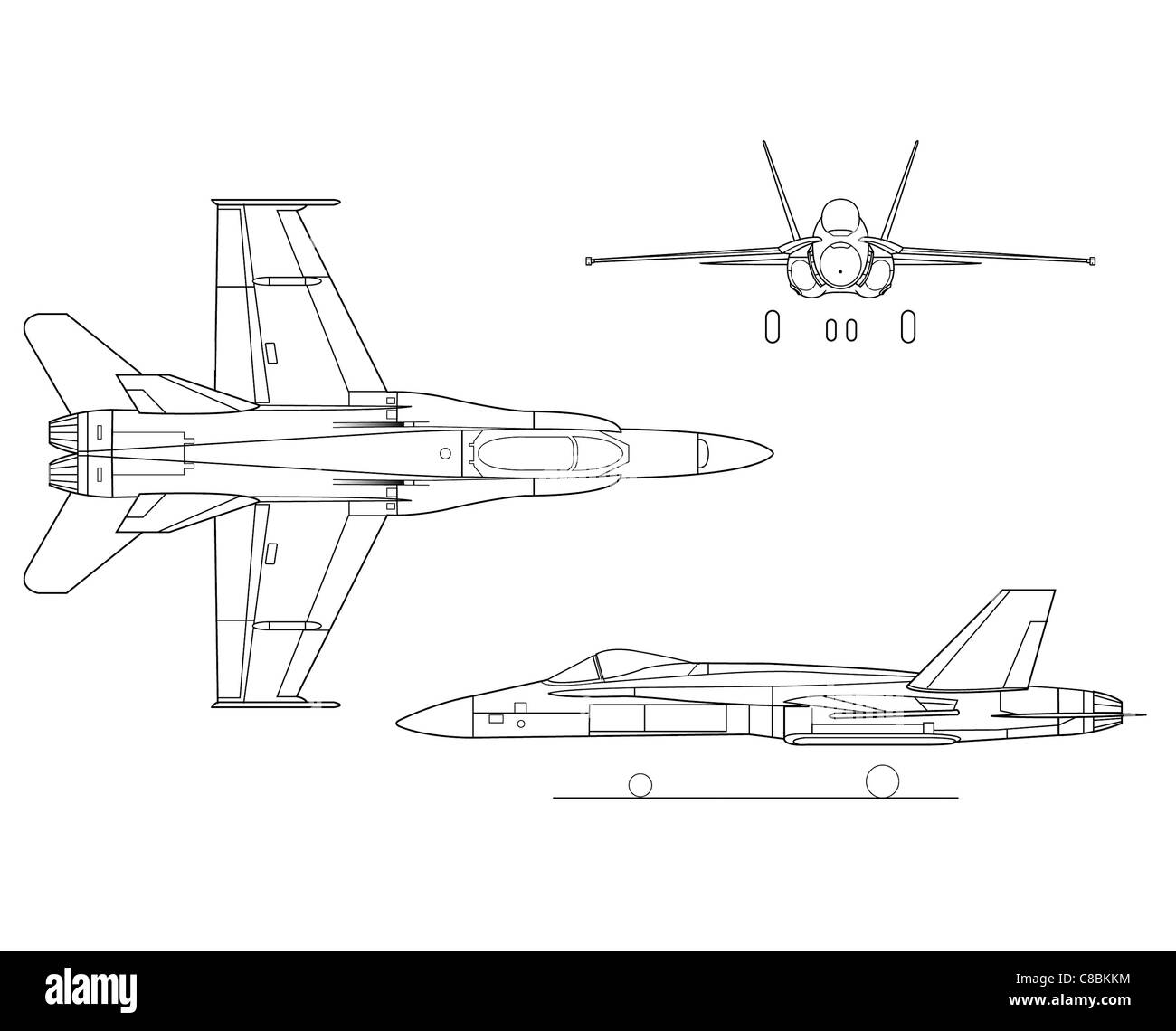 F 18 Hornet Drawing