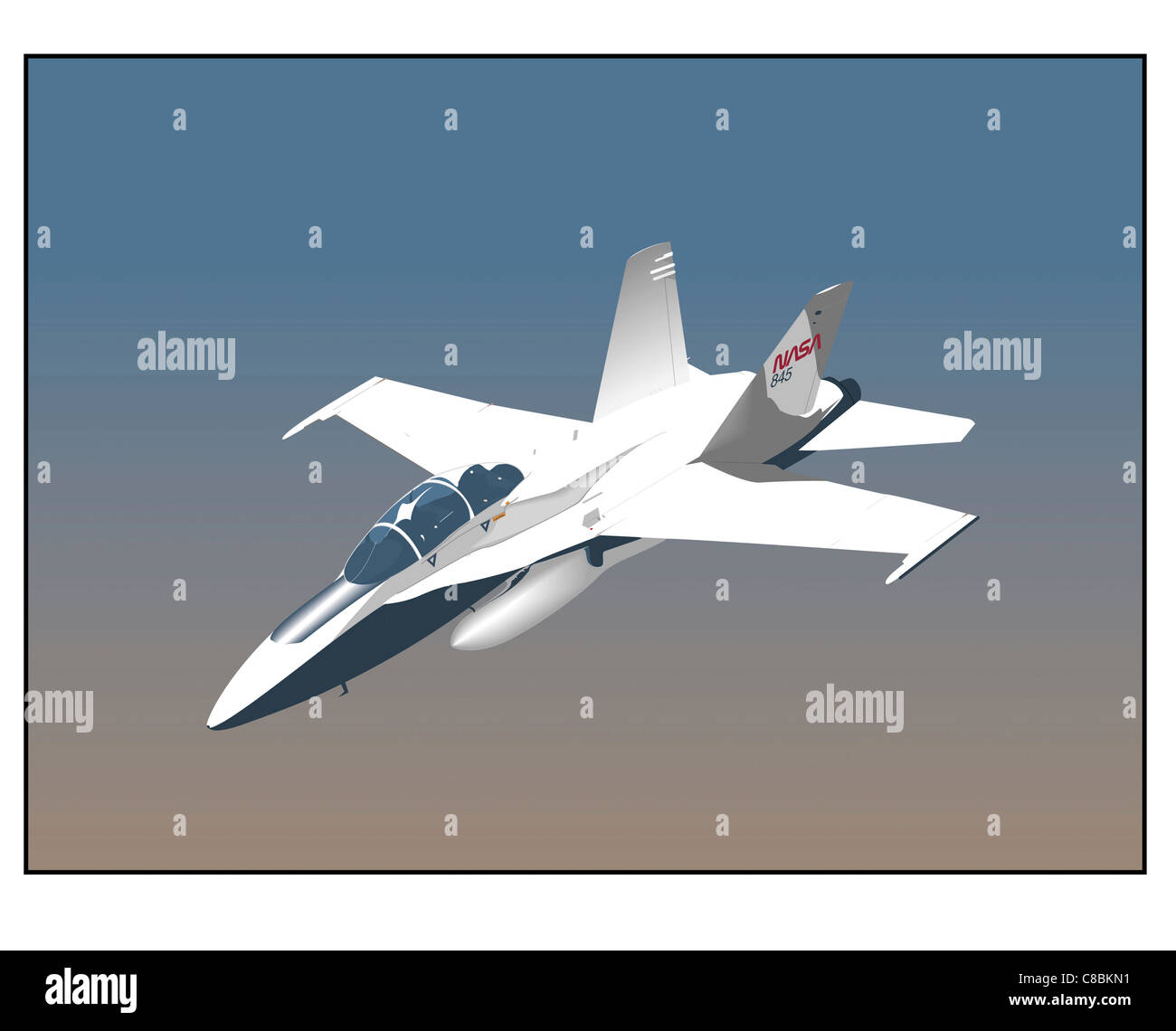 3 view aircraft line art drawing The F18 Systems Research Aircraft