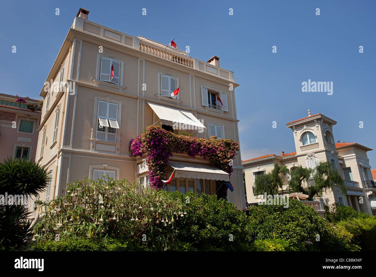 Monaco Ville Houses Stock Photo Alamy