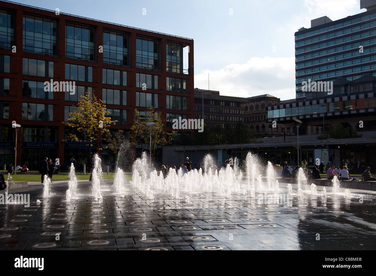 Piccadilly Gardens Manchester Stock Photo Alamy