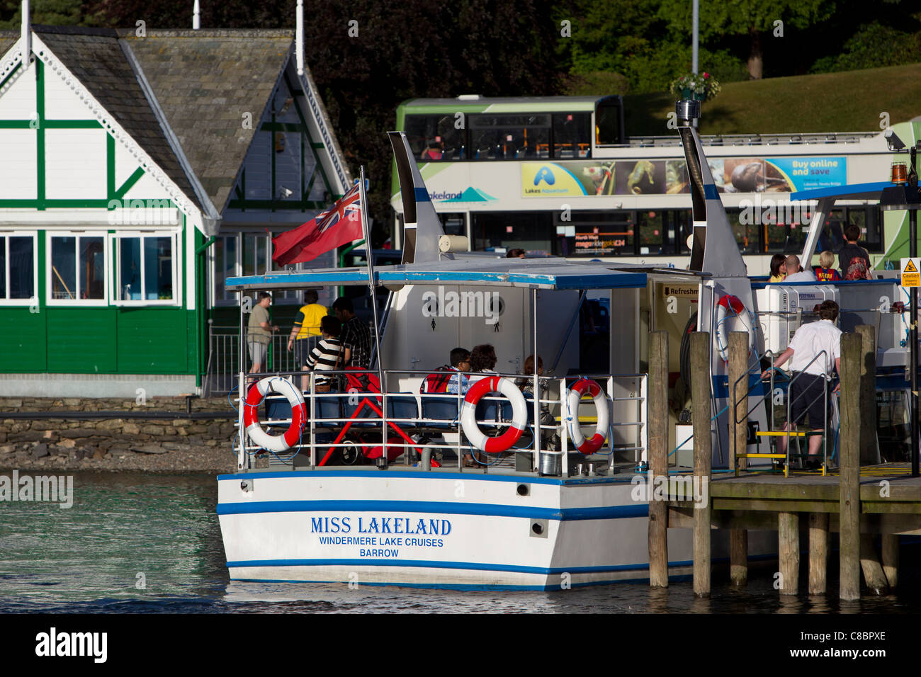 Miss Lakeland Windermere Lake Cruise passenger Stock Photo Alamy