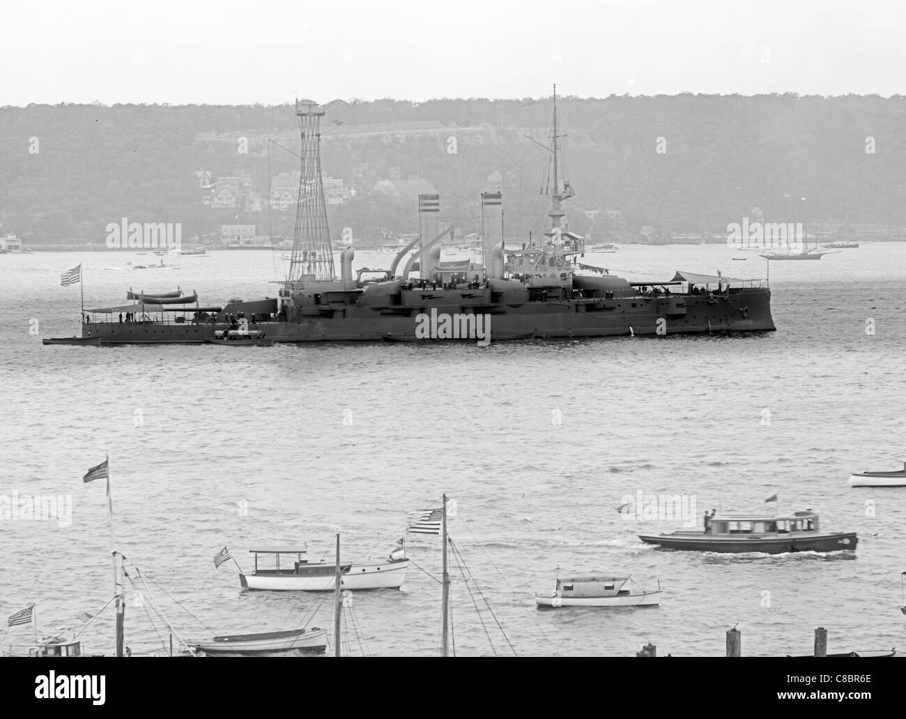 U.S. battleship Mississippi Stock Photo