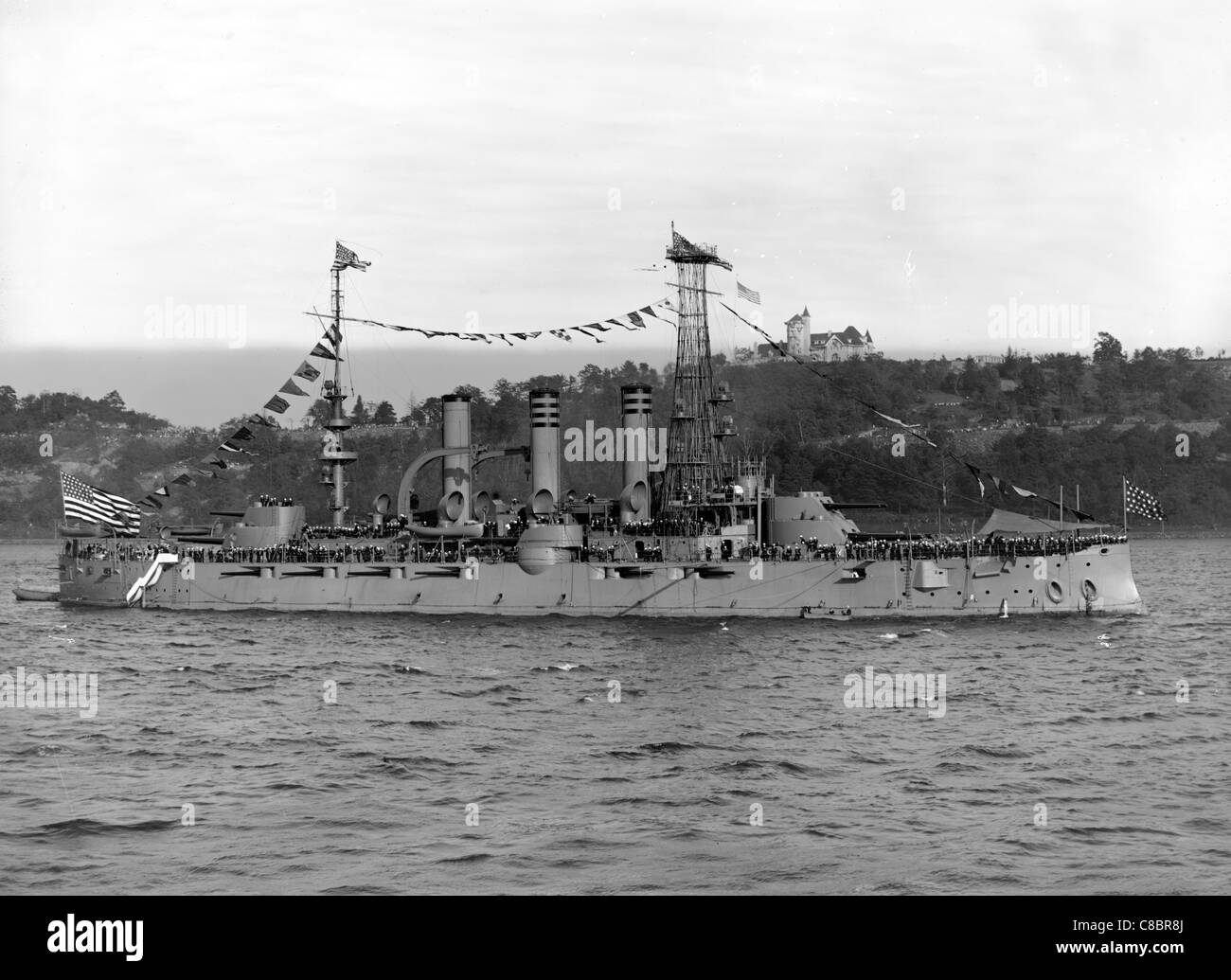 Battleships rhode island Black and White Stock Photos & Images Alamy