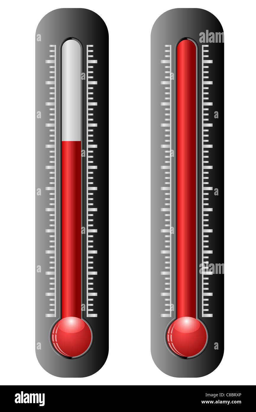 illustration of thermometer icons on white background Stock Photo - Alamy