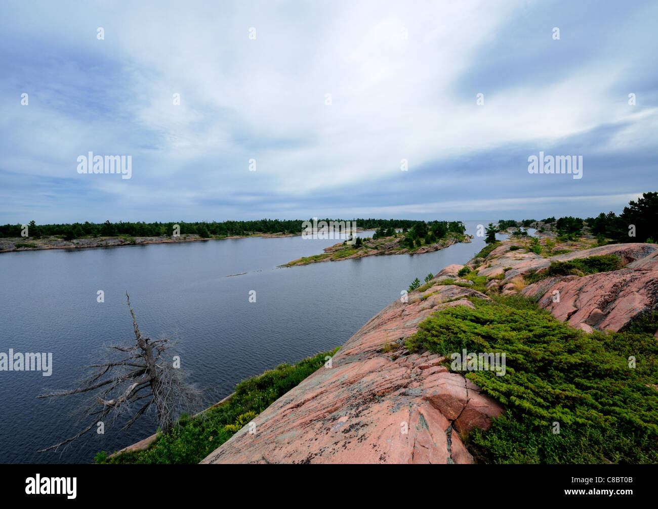 This is the entrance to the Bad river off bay, lake Huron in