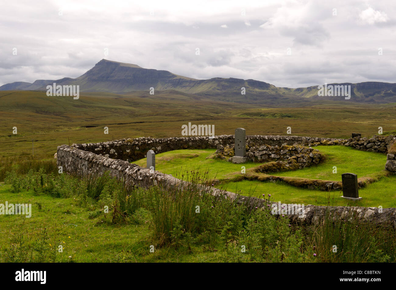 Brogaig, Isle of Skye, Scotland, Mountain, Graveyard Stock Photo