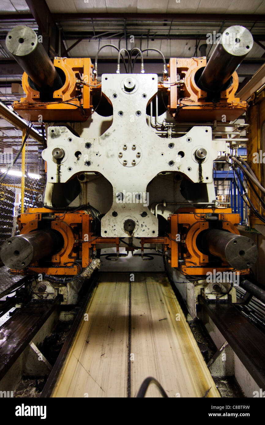 A plastics molding injection machine in Hudson, Colorado, USA Stock